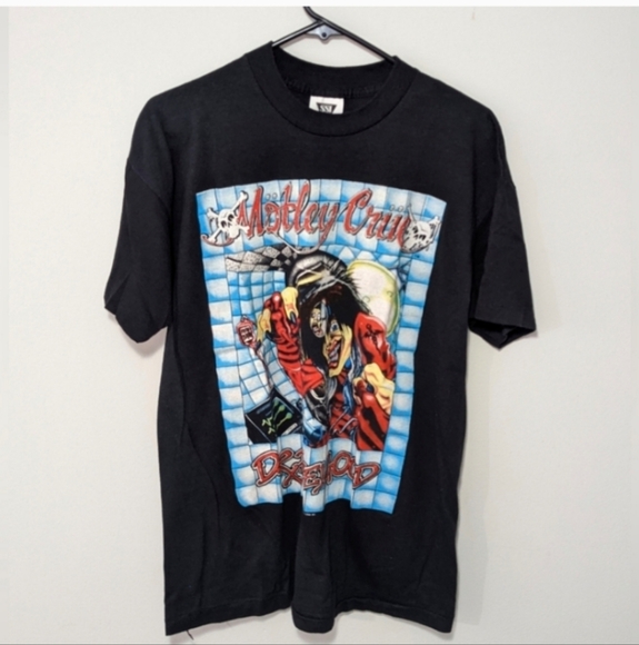 Vintage 80s Motley Crue Concert T Shirt Size Large - Picture 1 of 6